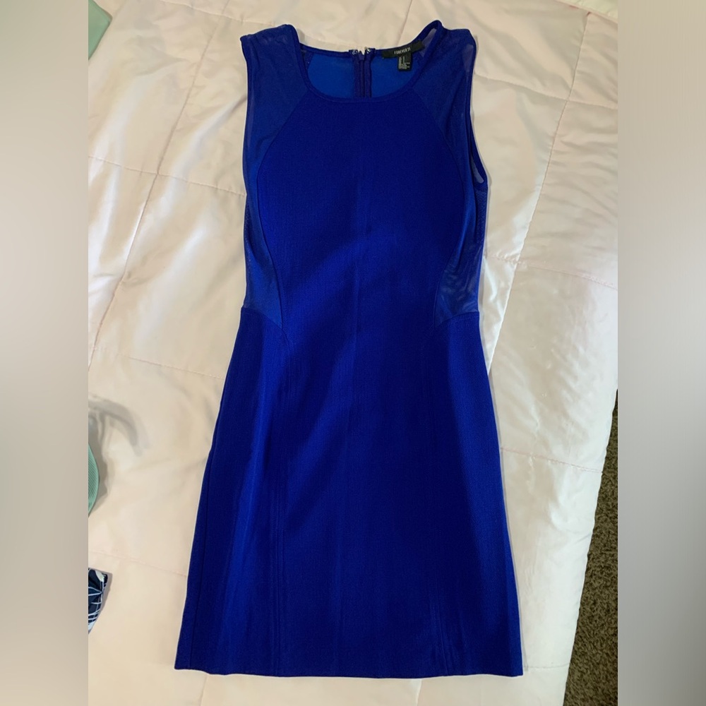Blue tight minidress Forever 21